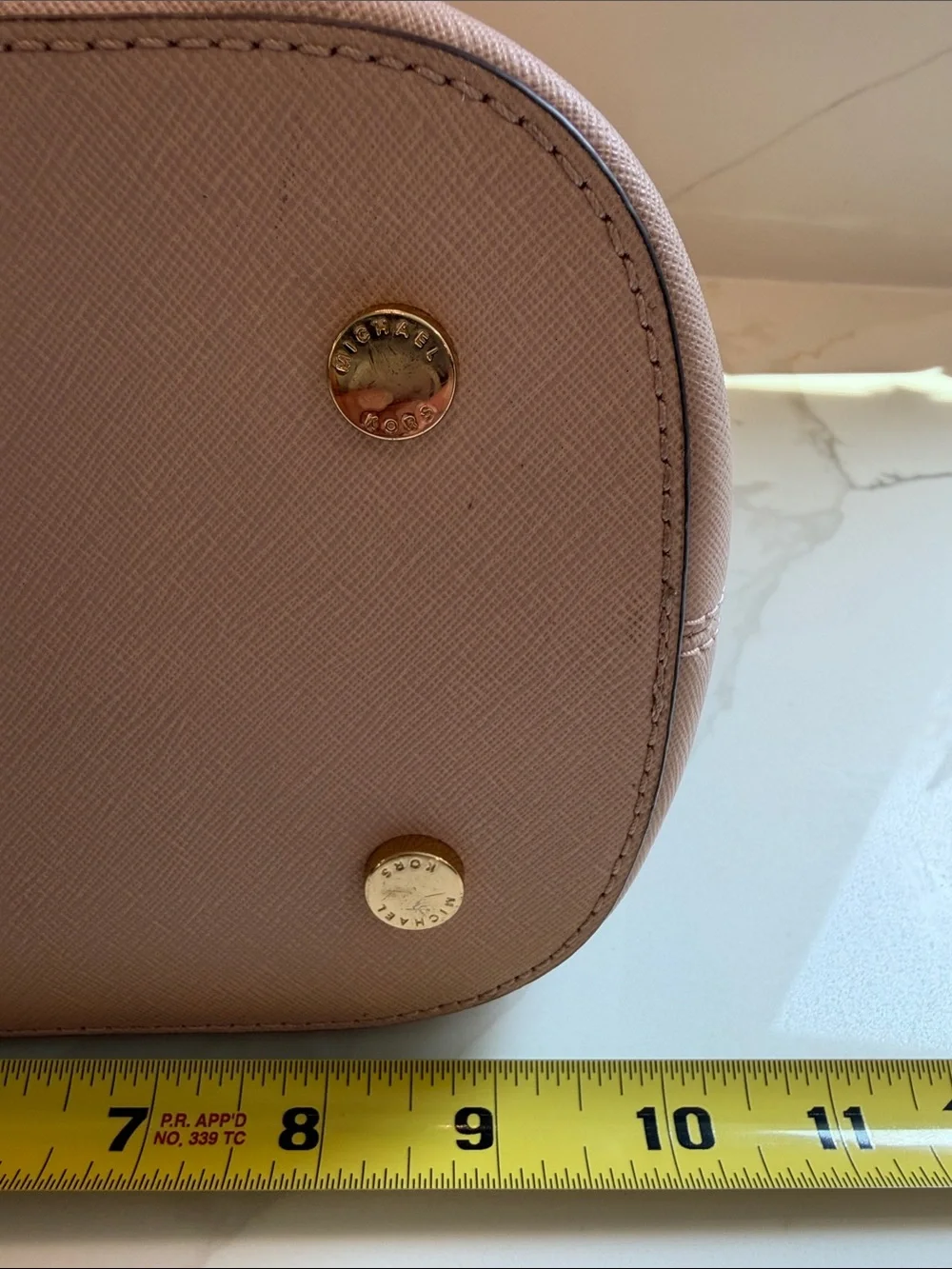Michael Kors Jet Set Medium Saffiano Leather Snap Pocket Tote Bag